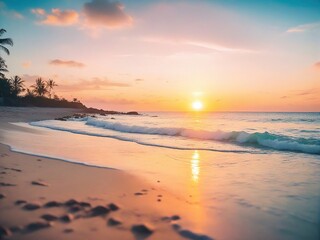 Fototapeta premium sunset at the beach