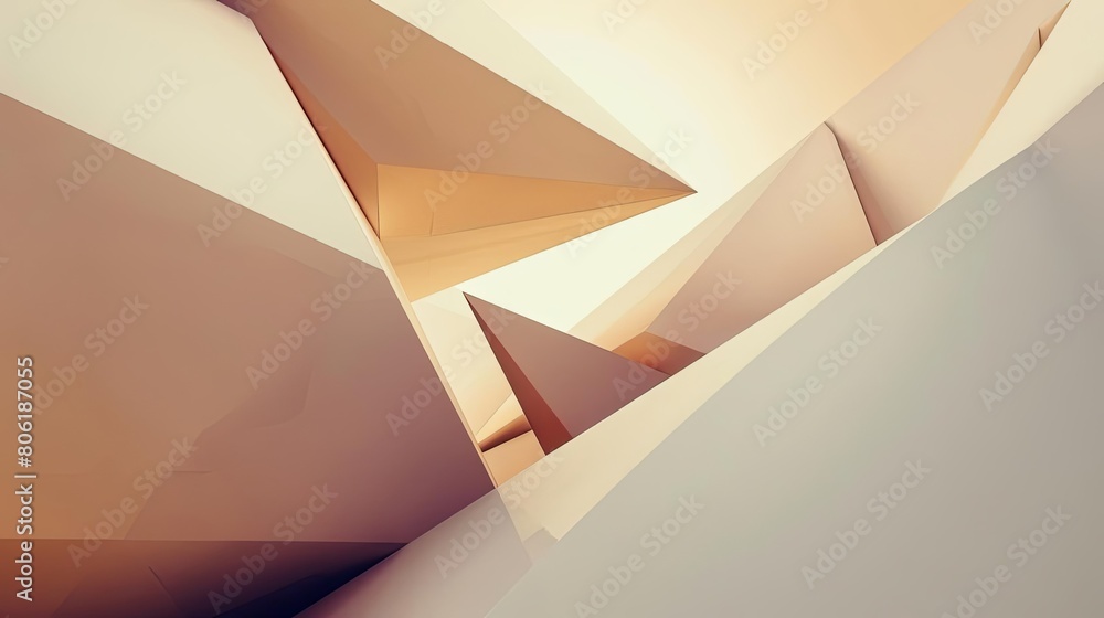 Aufkleber clean and modern abstract composition with sharp angles, featuring a white square, a red circle, and