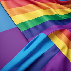 Vibrant Pride Flag Close-Up