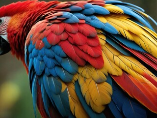 Fototapeta premium blue and yellow macaw ara