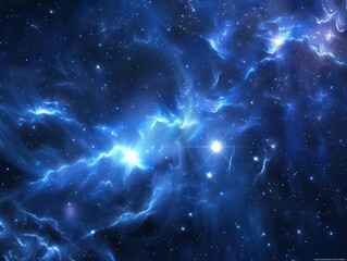 blue universe shining background