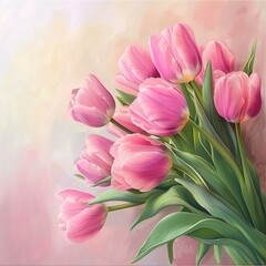 Obraz premium beautiful tulip background - 1