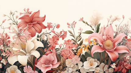 illustration colorfull flower background