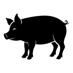 Fototapeta premium silhouette of a wild boar illustration