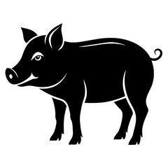 Fototapeta premium silhouette of a wild boar illustration