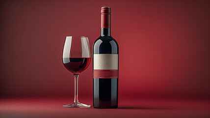 bottle of  wine isolated background
