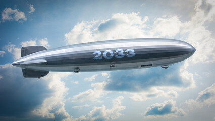 Obraz premium Signposts the direct way to 2033