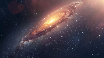 Obraz na płótnie Canvas Stellar Beauty: A Captivating View of a Spiral Galaxy