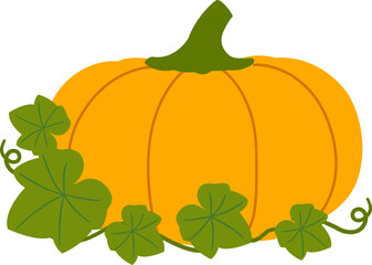 Pumpkin with leaves vector image
Farm fresh pumpkin.
fall pumpkin.