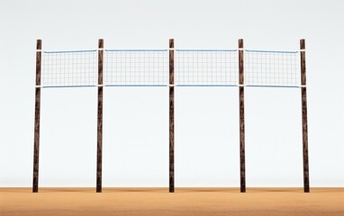 Volleyball Pole System on Pure White
