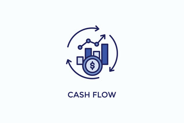 Cash Flow Vector Icon Or Logo Illustration