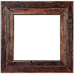 A decorative wall mirror framed with reclaimed barn wood Transparent Background Images 