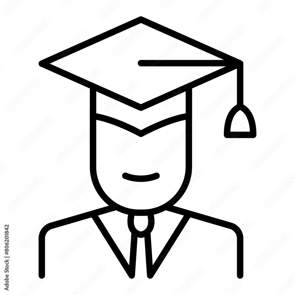 Wall mural graduation icon