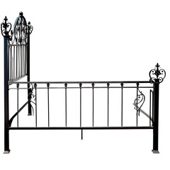 A decorative wrought iron bed frame with intricate scrollwork Transparent Background Images