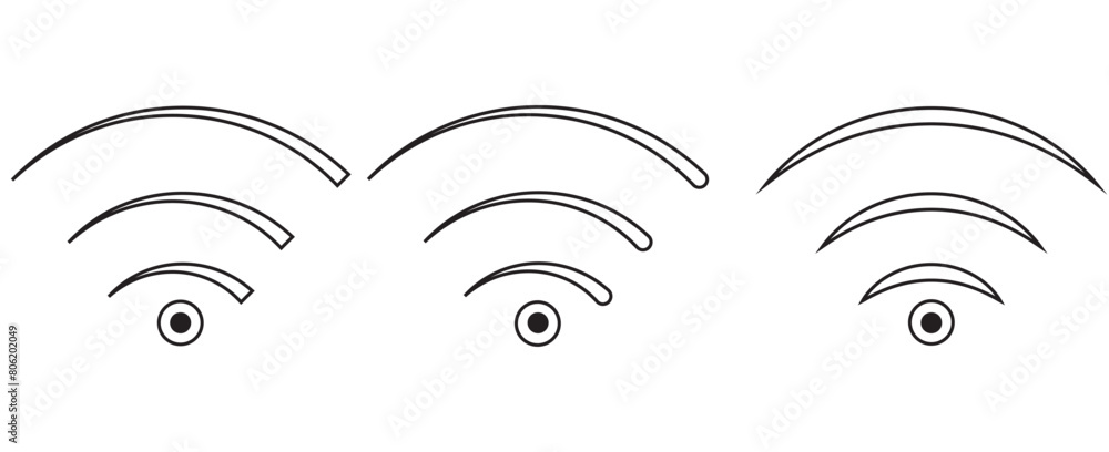 Aufkleber wifi wireless internet signal flat icon for apps. wi-fi icon. wifi vector design. wireless and wifi 