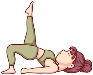 yoga poses, cartoon character