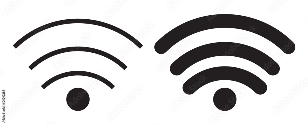 Aufkleber wifi wireless internet signal flat icon for apps. wi-fi icon. wifi vector design. wireless and wifi 
