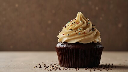 chocolate cupcake with cream Irresistible Delights Chocolate Cupcake Banner