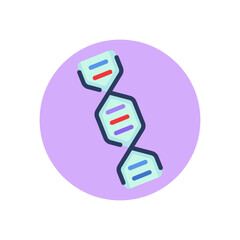 DNA chain line icon. Formula, molecule, genetics outline sign. Chemistry and science concept. Vector illustration, symbol element for web design and apps