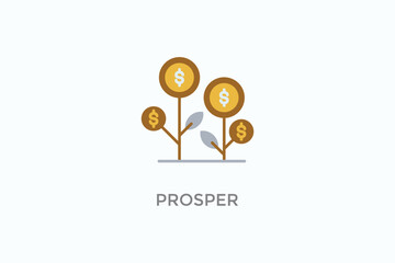 Prosper Vector Icon Or Logo Illustration