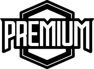 Premium label badge design, text lettering