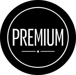 Premium label badge design, text lettering