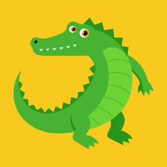 crocodile vector art silhouette illustration