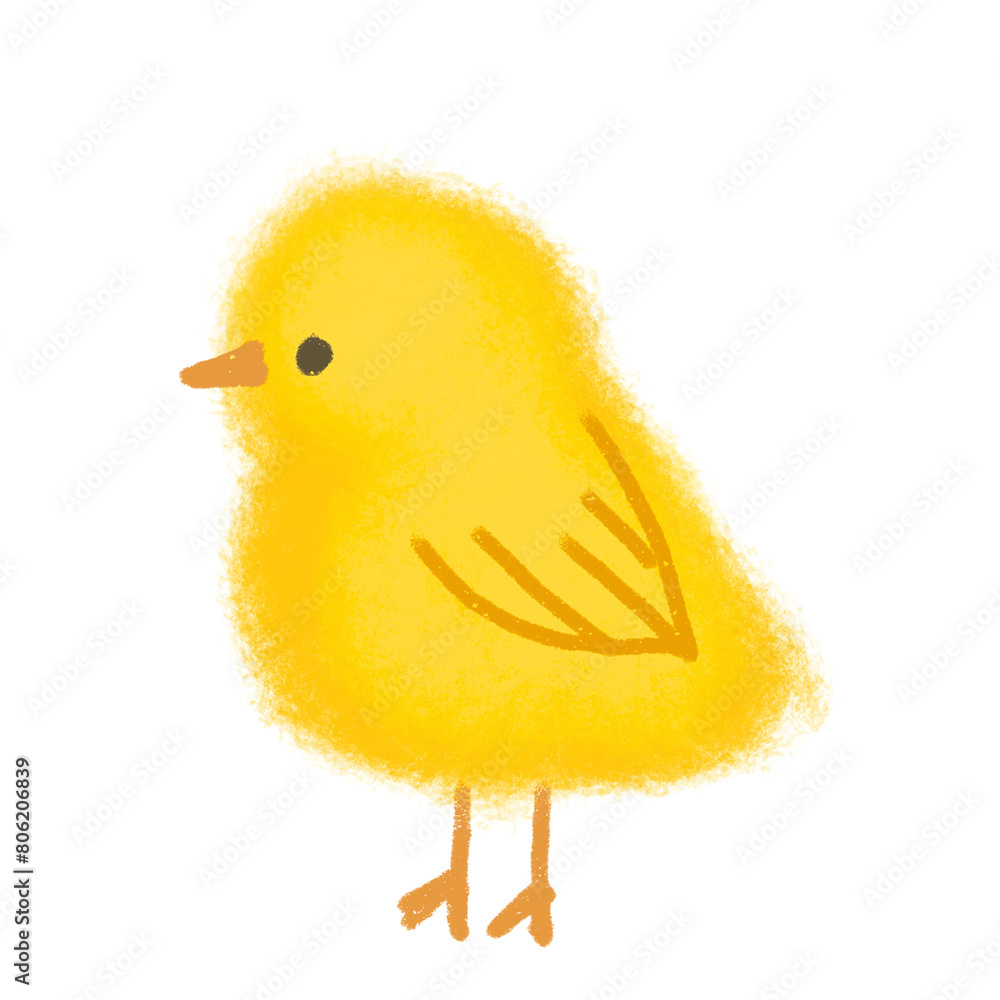 Wall mural yellow easter chicken