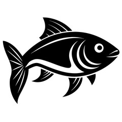 fish illustration silhouette vector