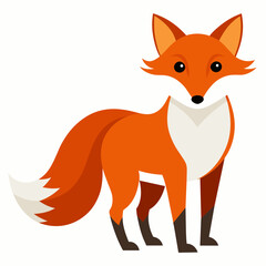 Fototapeta premium fox vector art silhouette illustration