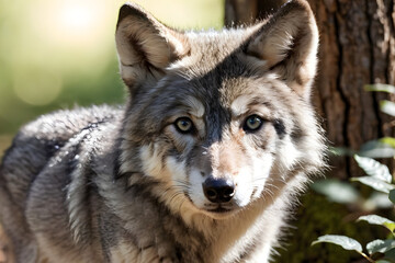 Obraz premium Baby gray wolf