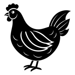 Fototapeta premium Hen vector icon silhouette illustration art