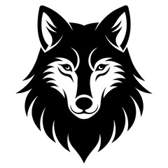 Fototapeta premium wolf head icon