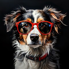 Watercolor Portrait of a Dog
