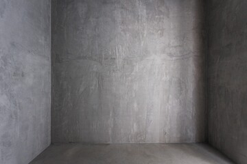 interior of the apartment without decoration in gray colors. rough finish