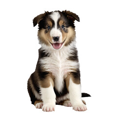 Fototapeta premium collie dog puppy portrait isolated transparent