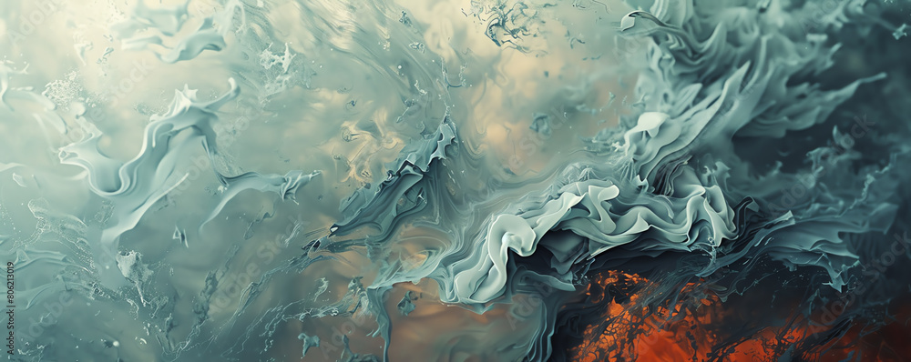 Aufkleber infuse abstract elements with a mix of textures