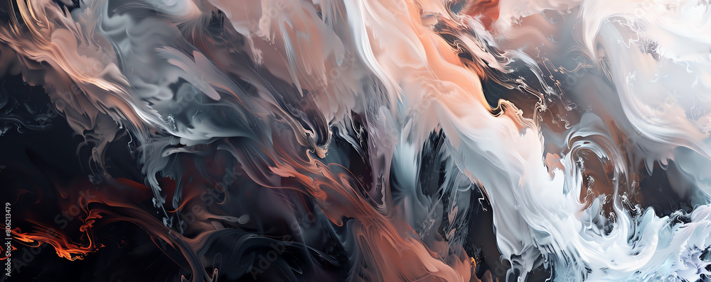 Poster infuse abstract elements with a mix of textures
