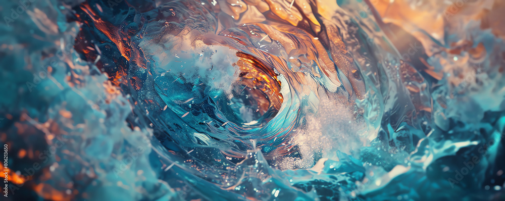 Aufkleber infuse abstract elements with a mix of textures