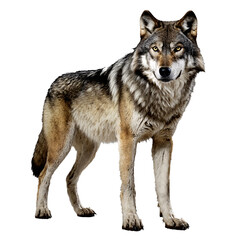 wolf standing isolated transparent