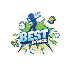 kids dance logo design, vector