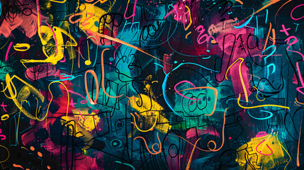 Abstract Graphity Bright Colors
