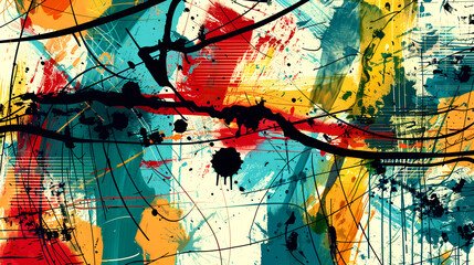 Abstract Graphity Bright Colors