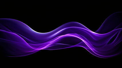 Purple wave bright attached with black background