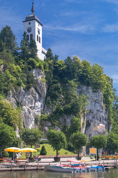 Traunkirchen at Lake Traunsee,upper Austria,Austria