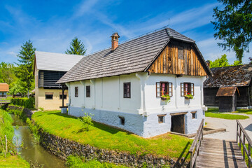 Traditional and picturesque ethno village Kumrovec in Zagorje region in Croatia, birth place of...