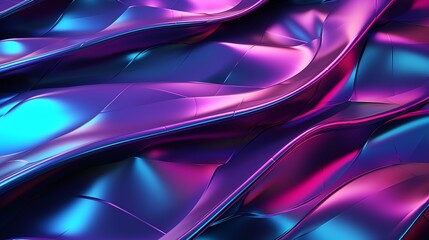 Fototapeta premium Futuristic and iridescent backgrounds with a sense of depth and movement, Abstract Holographic Patterns