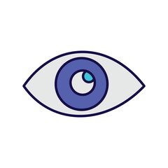 eye icon with white background vector stock illustration