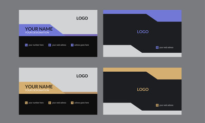 This is modern two side business card template with multiple colour variation.