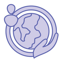 Social Responsibility  Icon Blue